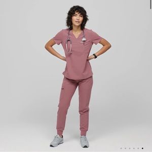 Figs Scrub Set- Dusty rose